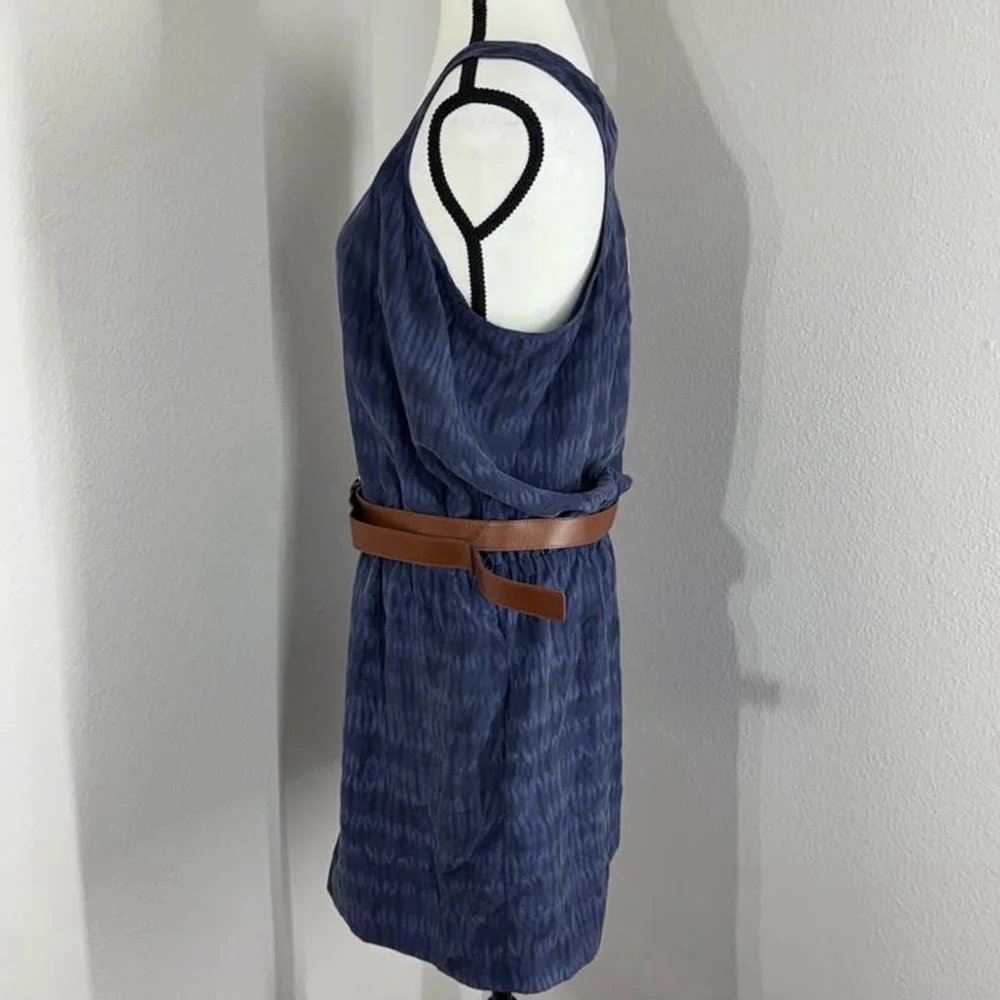 Michael Michael Kors NWT Navy Silk Sleeveless Dress Large Scoop Neck Elegant